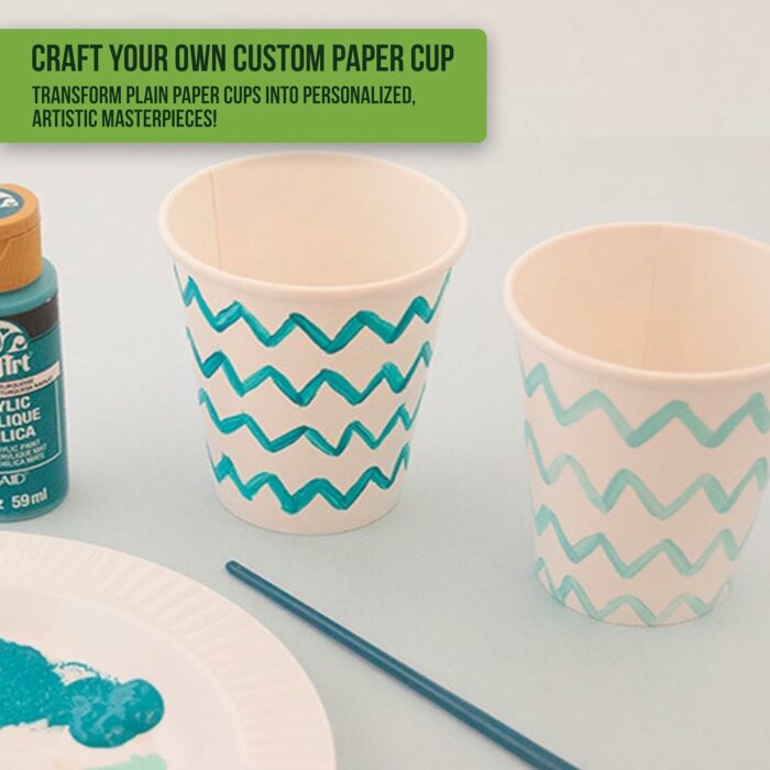 300-Pack 3oz White Paper Cups, Perfect for Hot/Cold Drinks, Premium Quality for Home, Office, Travel, Picnic, Events, Small Disposable for Espresso, Mouthwash, Bathroom