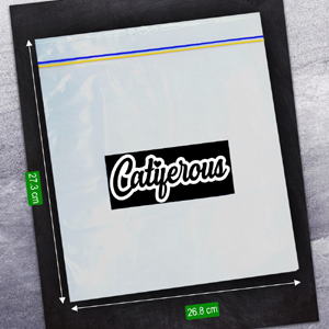 A picture of a catiferous ziplock bag size