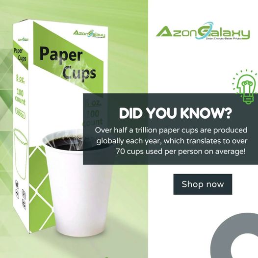 A box of paper cups sitting on top of a table