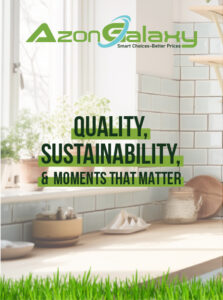 A picture of a kitchen with the words quality, sustainability, and moments that matter
